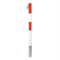 thumb-PARAT-A uitneembare afzetpaal - Ø 60 mm - geen kettingogen - wit/rood-1