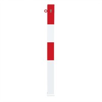 thumb-PARAT-A uitneembare afzetpaal - 70 x 70 mm - één kettingoog links - rood/wit-1