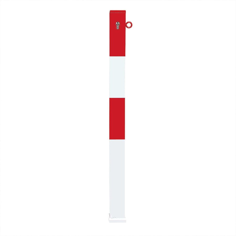 PARAT-A uitneembare afzetpaal - 70 x 70 mm - één kettingoog rechts - rood/wit-1