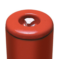 thumb-PARAT-B poteau de délimitation amovible sur platine - Ø 60 mm - sans anneaux de chaîne - rouge/blanc-4