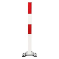 thumb-PARAT-B uitneembare afzetpaal op voetplaat - 70 x 70 mm - geen kettingogen - rood/wit-1