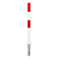 thumb-PARAT-B uitneembare afzetpaal om in te betonneren - 70 x 70 mm - geen kettingogen - rood/wit-1