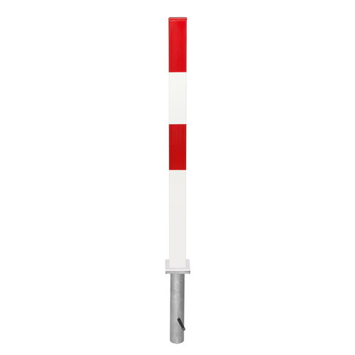 PARAT-B afzetpaal-70x70 mm-betonneren-0 kettingogen-rood/wit 