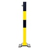 PARAT PARAT-B uitneembare afzetpaal op voetplaat - 70 x 70 mm - één kettingoog - geel/zwart