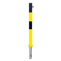 thumb-PARAT-B uitneembare afzetpaal om in te betonneren - 70 x 70 mm - één kettingoog - geel/zwart-1