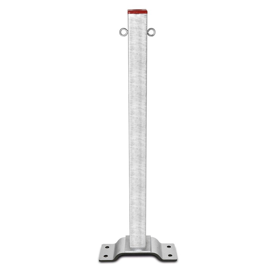 PARAT-B uitneembare afzetpaal op voetplaat - 70 x 70 mm - twee kettingogen - thermisch verzinkt-1