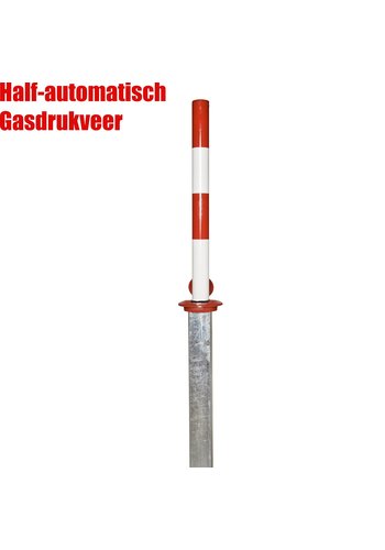 PARAT-Lift verzonken afzetpaal - half-automatisch - rood/wit 