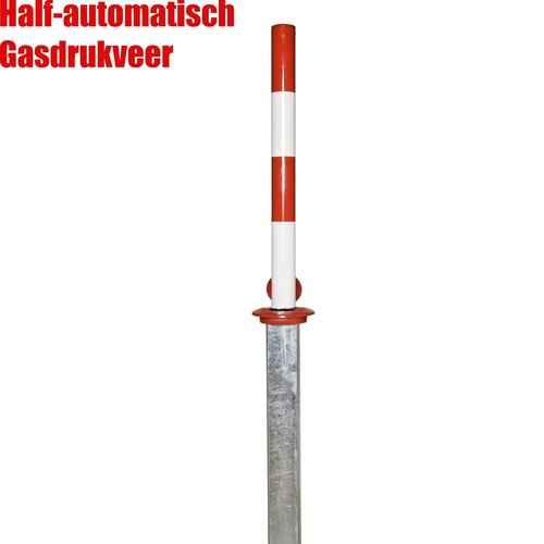 PARAT-Lift verzonken afzetpaal - half-automatisch - rood/wit 