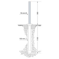 thumb-PARAT-Lift verzonken afzetpaal - manueel - thermisch verzinkt-2