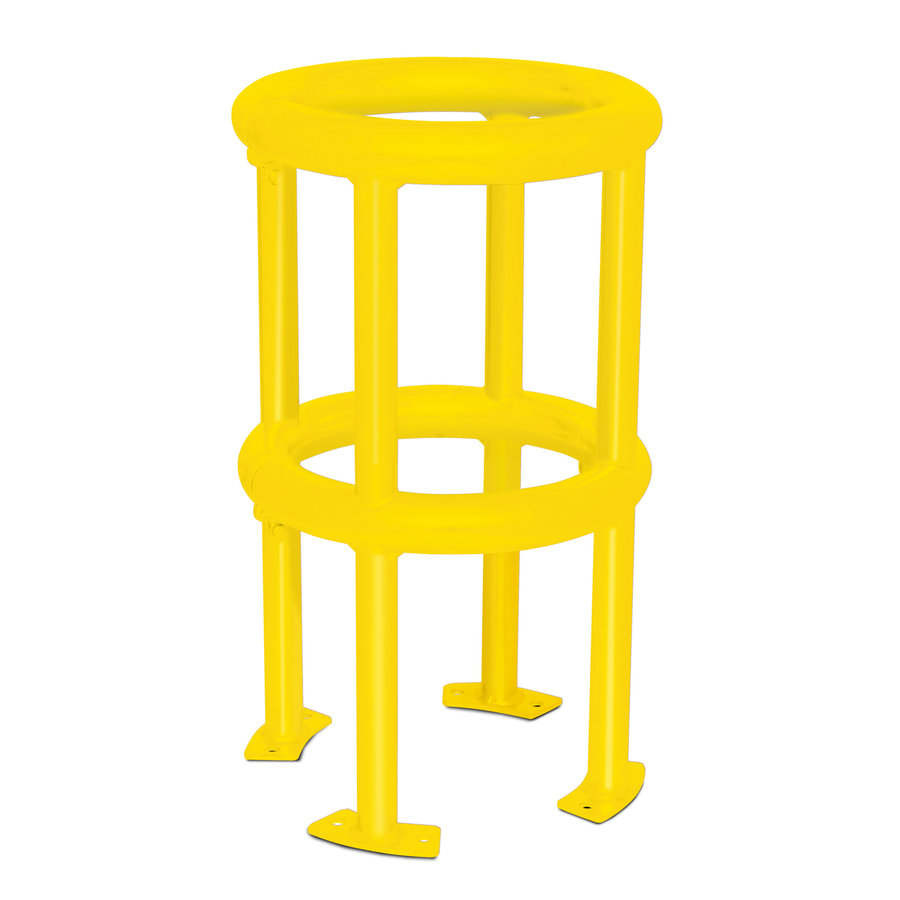 protection de pilier 360 ° - galvanisé à chaud et thermolaqué - jaune-1