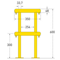 thumb-protection de pilier 360 ° - galvanisé à chaud et thermolaqué - jaune-2