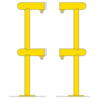 thumb-protection de pilier 360 ° - galvanisé à chaud et thermolaqué - jaune-3