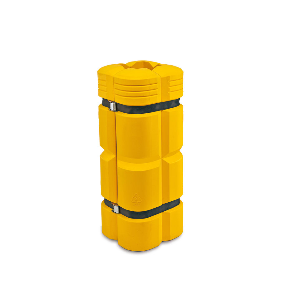 protection de pilier en plastique - 1100 x 450/550 x 450/550 mm - jaune-1