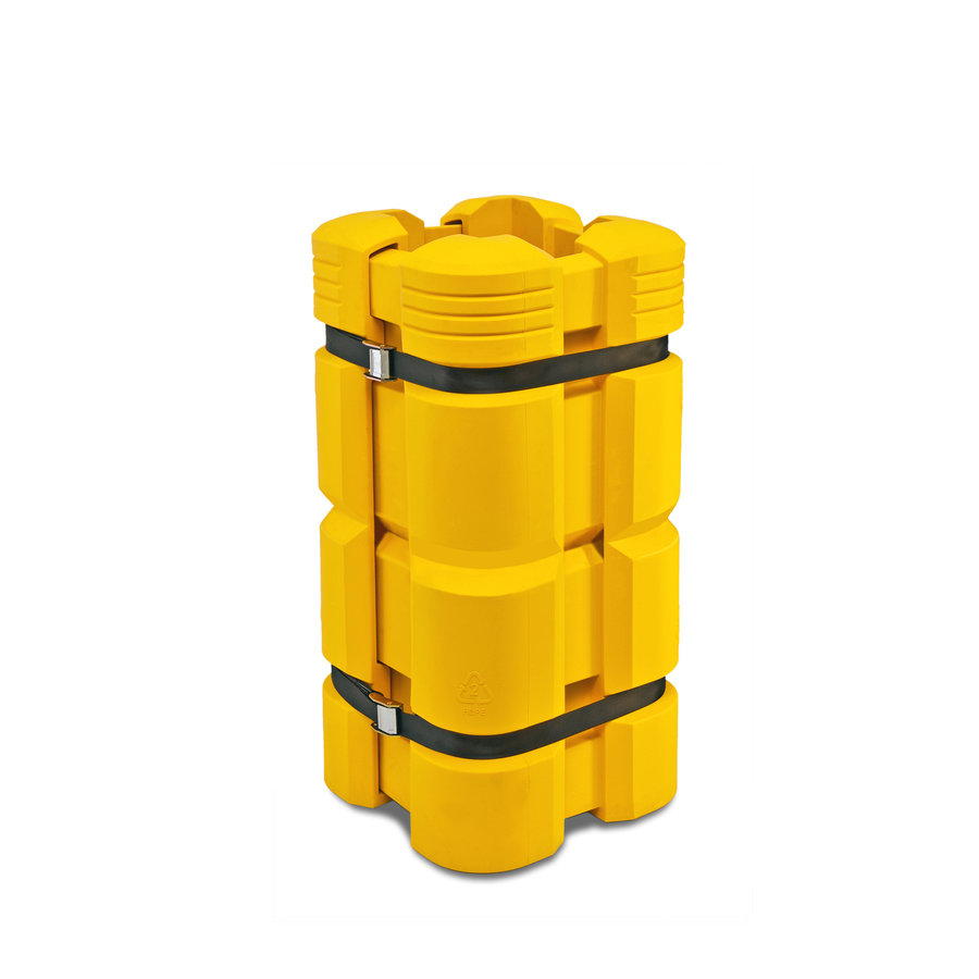 protection de pilier en plastique - 1100 x 450/550 x 450/550 mm - jaune-2