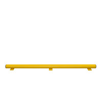 thumb-rambarde magasin HYBRID - protection anti-encastrement - 1750 mm - thermolaqué - jaune-1