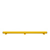 BLACK BULL magazijn railing HYBRID - onderrijbeveiliging - 1750 mm - thermisch verzinkt en gepoedercoat - geel