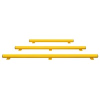 thumb-magazijn railing HYBRID - onderrijbeveiliging - 2050 mm - gecoat - geel-3