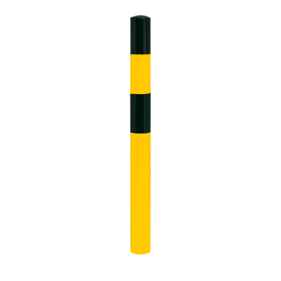 poteau de protection Ø 90mm (S) à bétonner - galvanisé à chaud et thermolaqué - jaune/noir-1