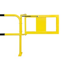 thumb-arceau de protection Ø 60 mm avec portillon pneumatique - jaune/noir-1