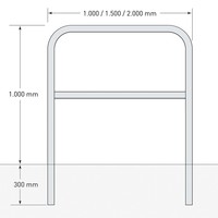 thumb-beschermbeugel Ø60 mm - 1300 x 1000 - betonneren - thermisch verzinkt-2