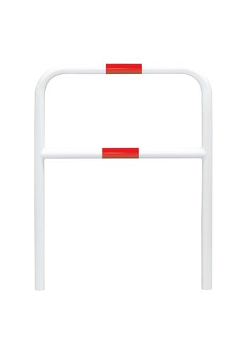 arceau Ø60 mm - 1300 x 1000 - à sceller - laqué - blanc/rouge 