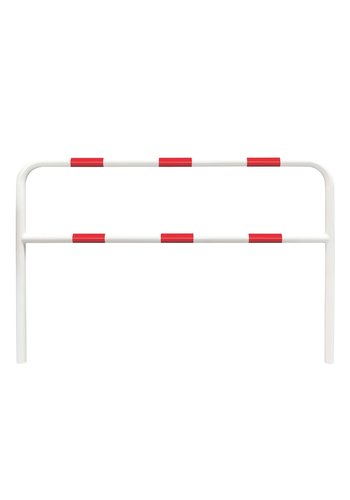 arceau Ø60 mm - 1300 x 2000 - à sceller - laqué - blanc/rouge 