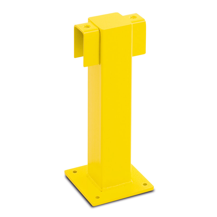 rambarde magasin XL-line - 500 mm - poteau central - thermolaqué - jaune-1