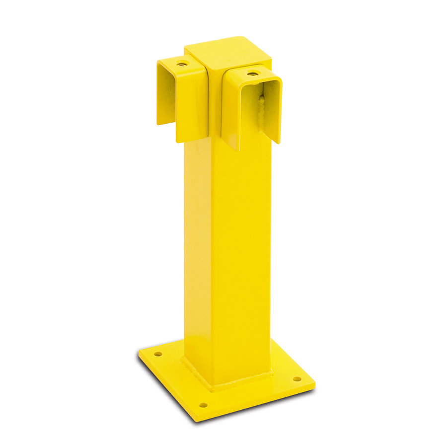 rambarde magasin XL-line - 500 mm - poteau d'angle - thermolaqué - jaune-1