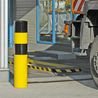 thumb-rampaal Ø 323mm (3XL) om in te betonneren - thermisch verzinkt en gepoedercoat - geel/zwart-2