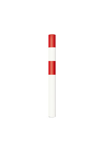 poteau de protection Ø 90mm (S) à bétonner - blanc/rouge 