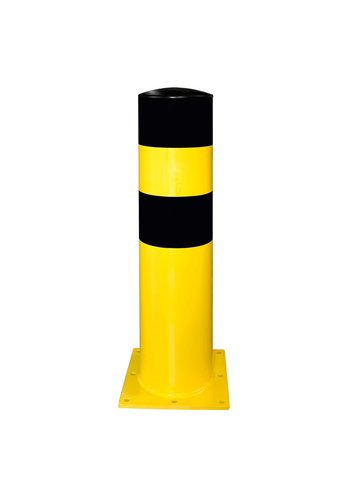 poteau de protection Ø 273mm (XXL) sur platine - jaune/noir 