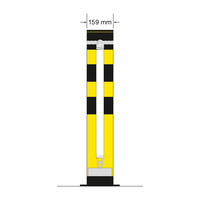 thumb-poteau de protection SWING - Ø159 x 965 mm - thermolaqué - jaune/noir-2