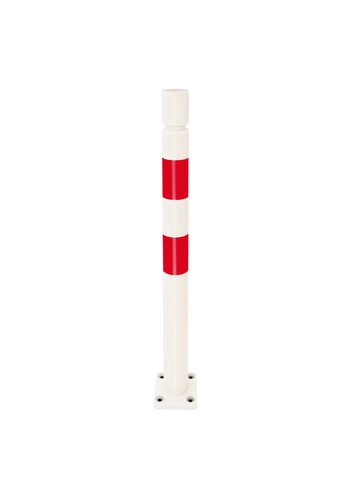 poteau de protection FLEX - Ø 80 mm - blanc/rouge 