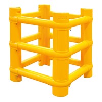 thumb-protection de pilier en plastique ECO  - 1000 x 770 x 770 mm - jaune-1