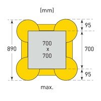 thumb-kunststof zuilenbeschermer ECO  - 1000 x 770 x 770 mm - geel-7