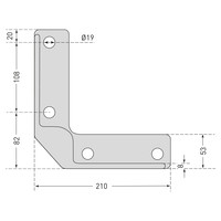 thumb-hoekbeschermer SWING - 830 x 160 mm - zwart/geel gecoat-3