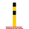 BLACK BULL poteau de protection Ø 159mm (L) à bétonner - thermolaqué - jaune/noir