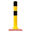 BLACK BULL poteau de protection Ø 159mm (L) sur platine - thermolaqué - jaune/noir