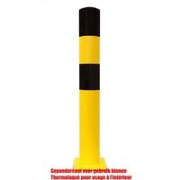 thumb-poteau de protection Ø 159mm (L) sur platine - thermolaqué - jaune/noir-1