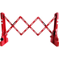 thumb-Barrière extensible PVC Extenso - rouge/blanc - 2400 x 400 x 1000 mm-2