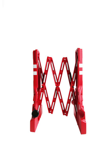 Barrière extensible PVC Extenso - rouge/blanc 