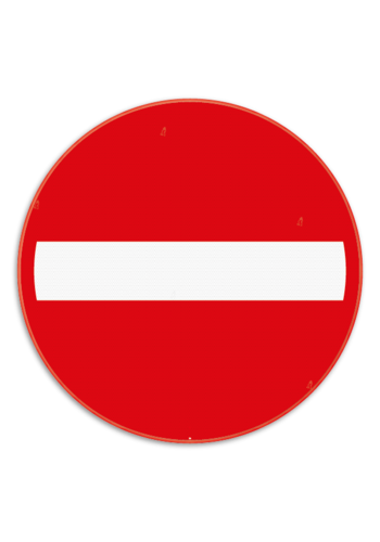 Bord C1 : verboden richting voor iedere bestuurder - Dia 700 