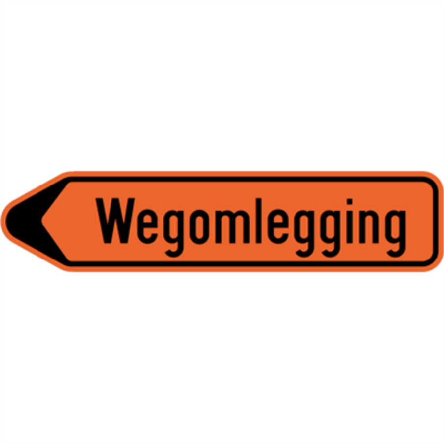 Verkeersbord: F41 wegomlegging Links - 1000/200-1