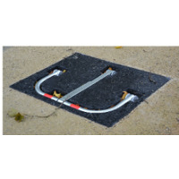 thumb-Parkeerbeugel Stopblock op verzinkbare basis-3
