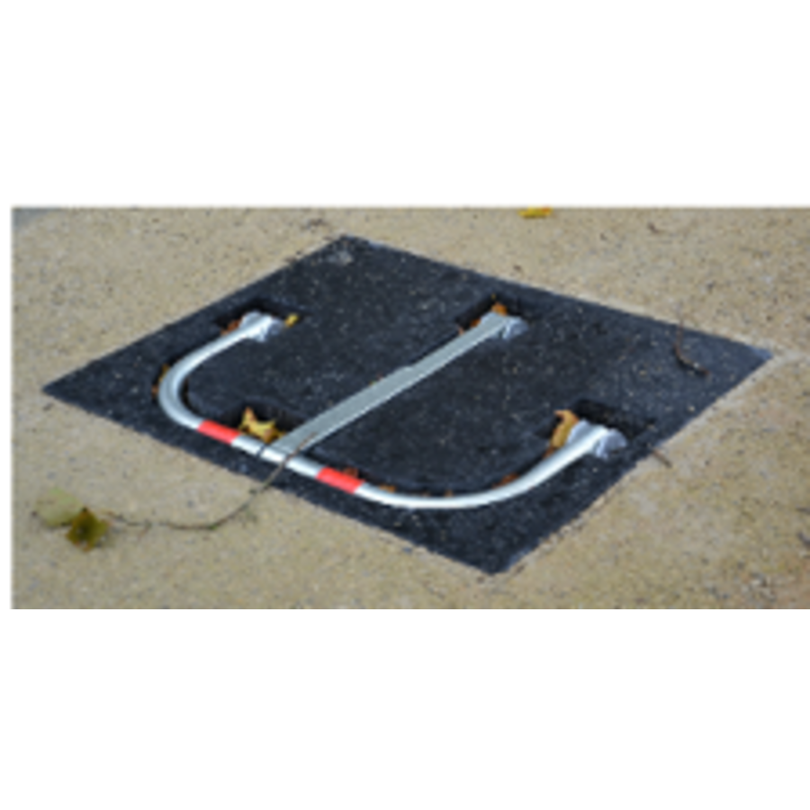 Parkeerbeugel Stopblock op verzinkbare basis-3