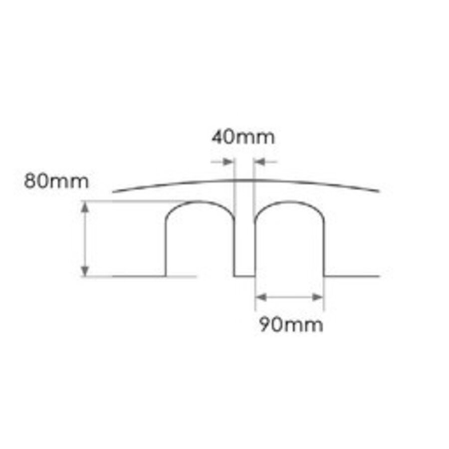 Verkeersdrempel 'SLOWLY' - 10 cm hoog - geel-9