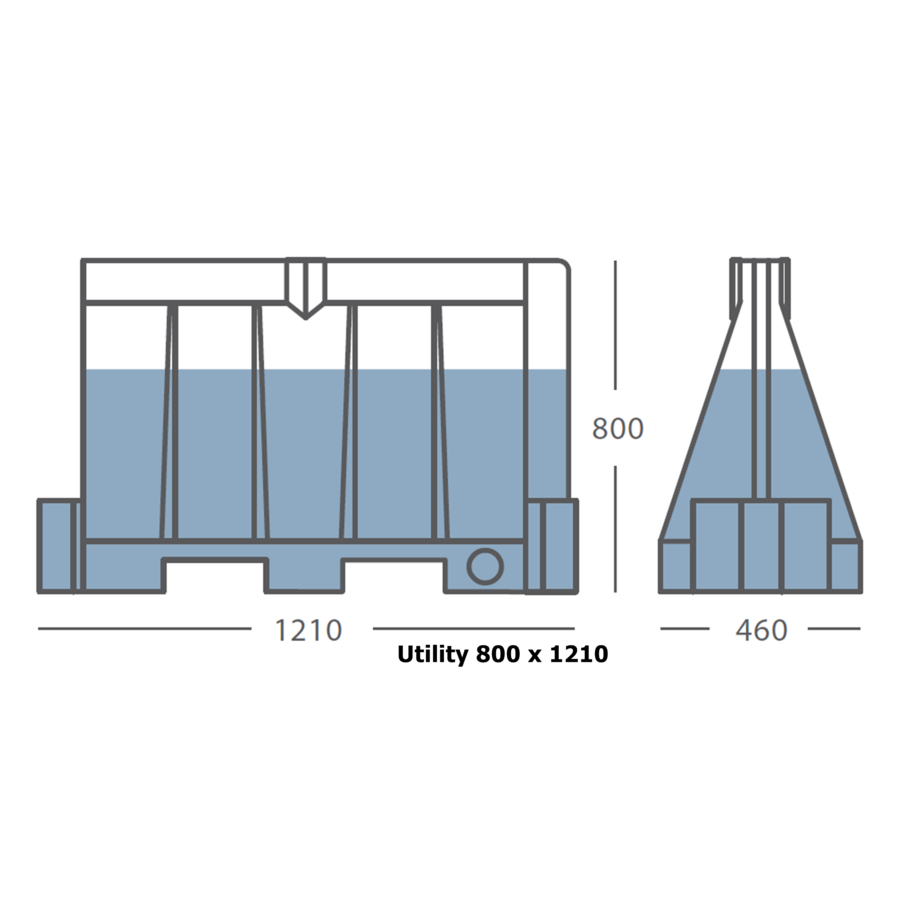 Separator UTILITY - 800mm - rood-3