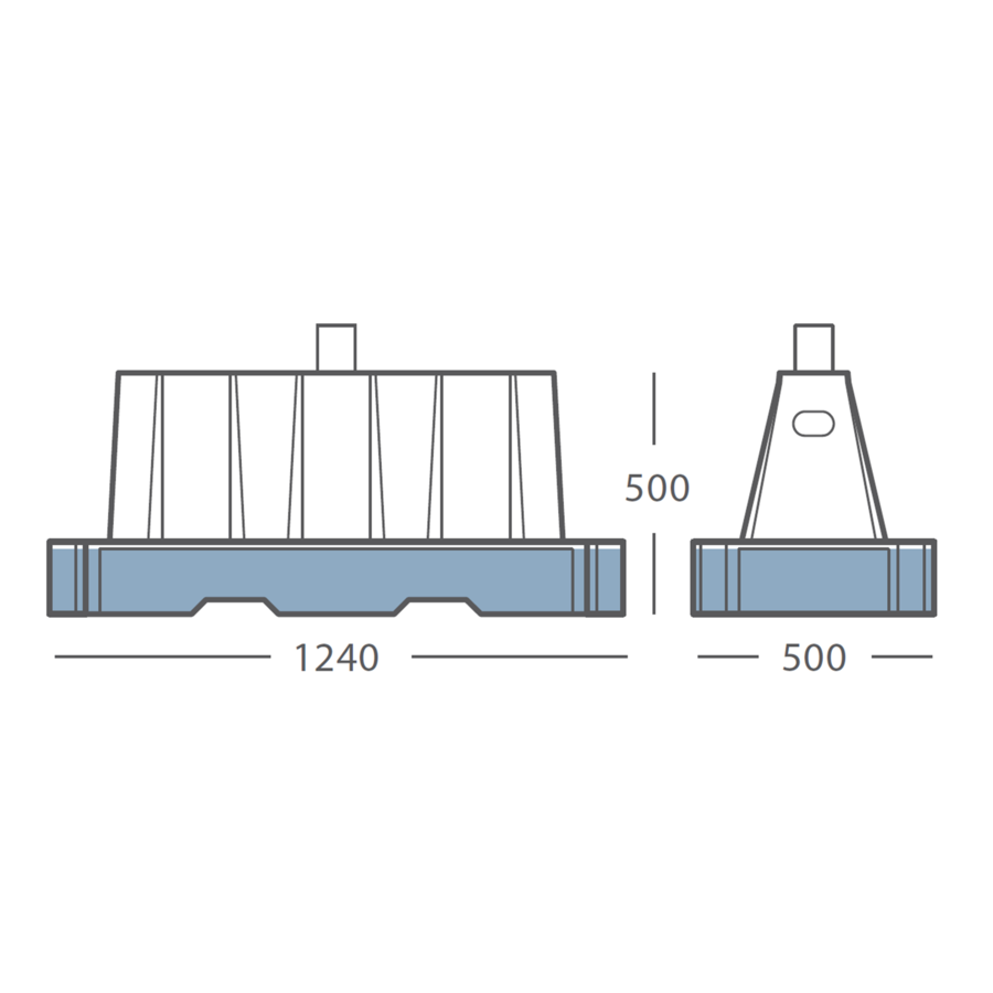 Stapelbare separator EASY - 500mm - wit-4