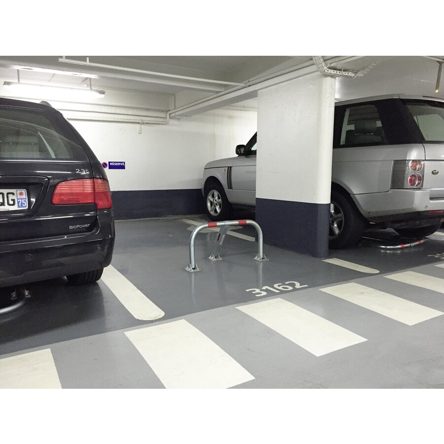 Arceau de parking avec serrure cylindrique + clé - 860 x 425 x 455 mm - Ø 60 mm-2