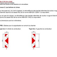 thumb-Balise de chantier Type 2 A+ B - 250 x 1000 mm - CHEVRONS - 60x60 mm-7